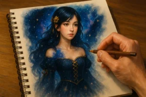 How to personalise ChatGPT? Learn to make AI yours. Image is about drawing out your own character.